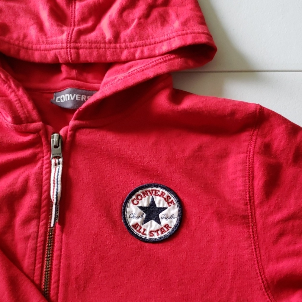 Red Converse Zip-up Hoodie